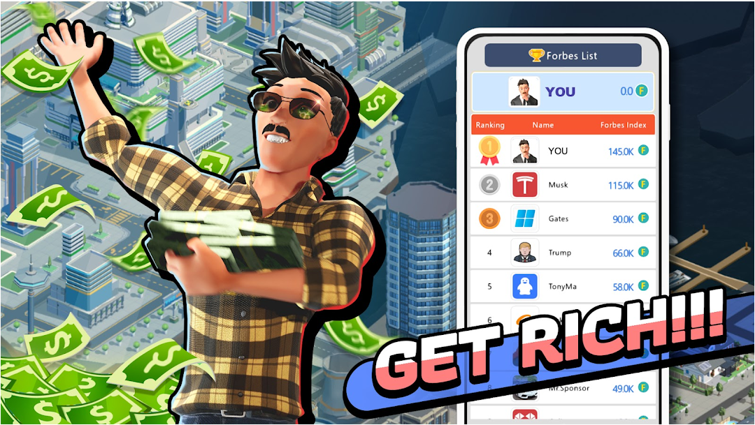 Jogos Money Tycoon jogos inativos versão móvel andróide iOS apk