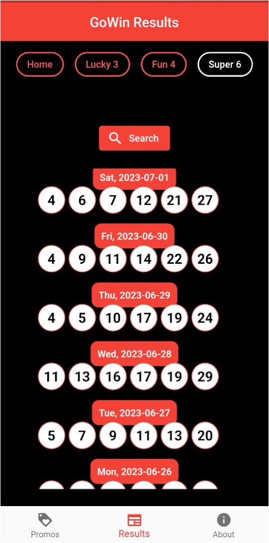 GoWin Results Today - Super 6, Fun 4 and Lucky 3 Draw (LIVE)