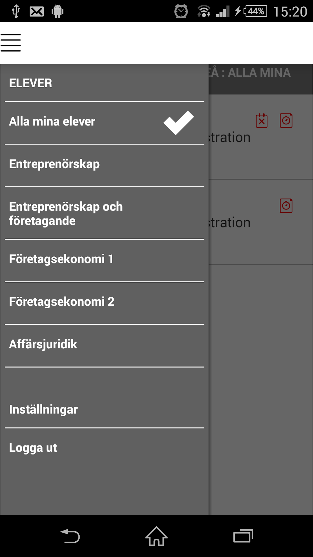 Skola 24 - Support - Schemavisning